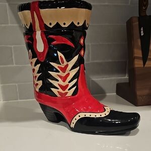 Sunny Creek Cowboy Boot Cookie Jar